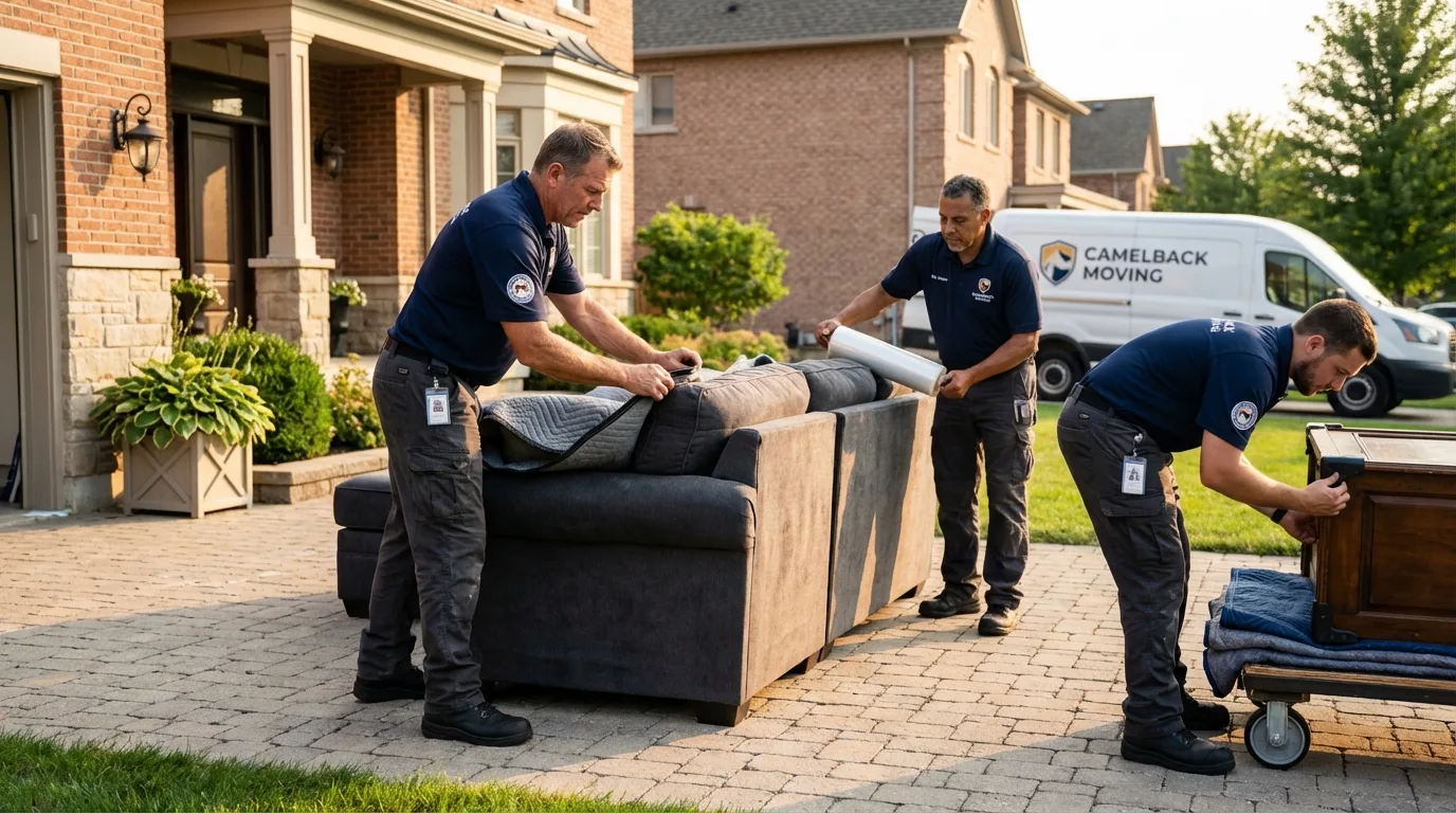 Large estate moving crew wrapping furniture in Fayette, MS